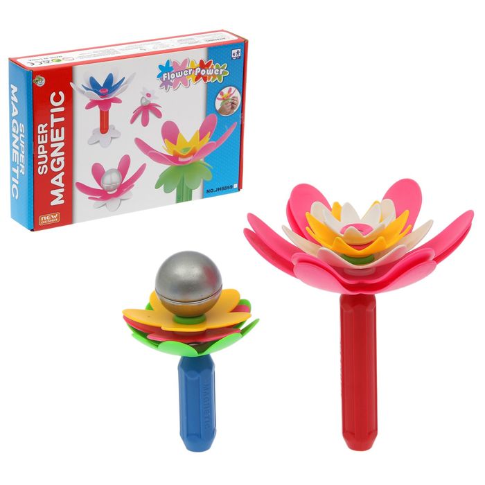 Конструктор магнитный «Цветочный букет», 11 деталей