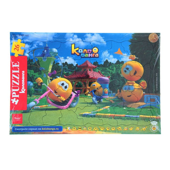 Пазл в рамке &quot;Веселые смайлики&quot;, 26 элементов (Колобанга)