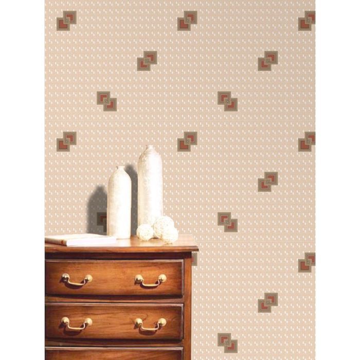 Обои бумажные Саратов Ф249-02 Ольга коричневые 0,53х10м