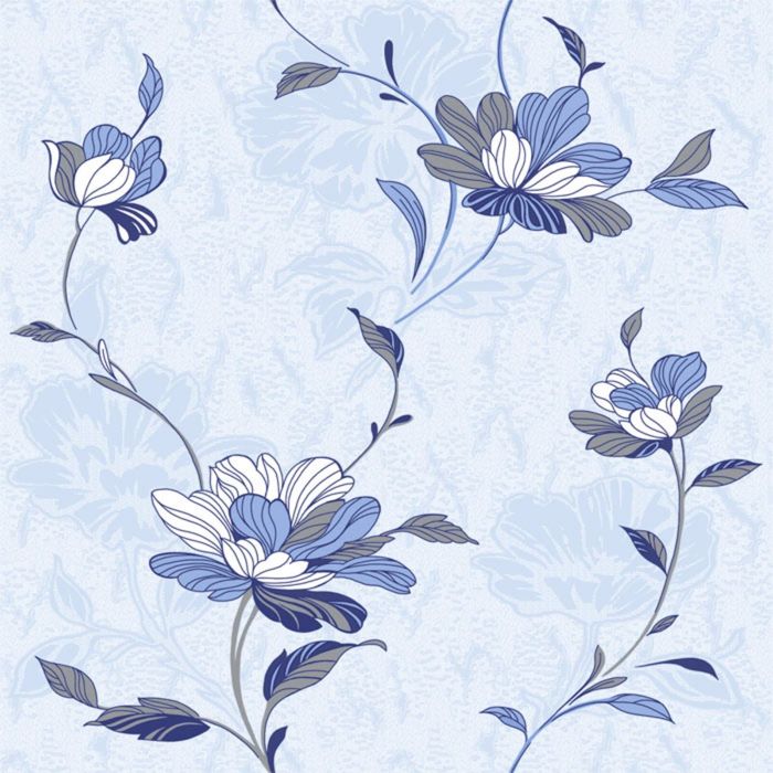 Обои акриловые Саратов П207-01 Аленушка-Н голубые 0,53х10м