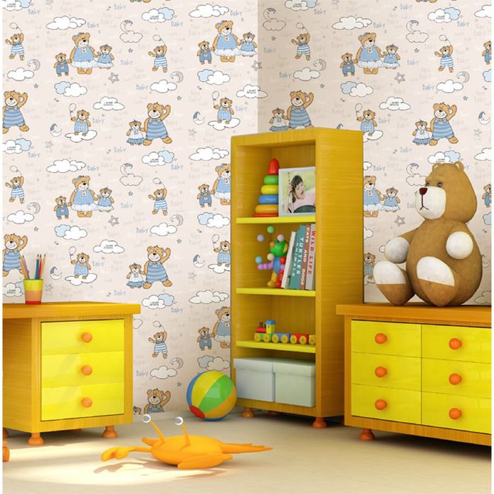 Обои бумажные Саратов Ф484-02 Мишутка 0,53х10м