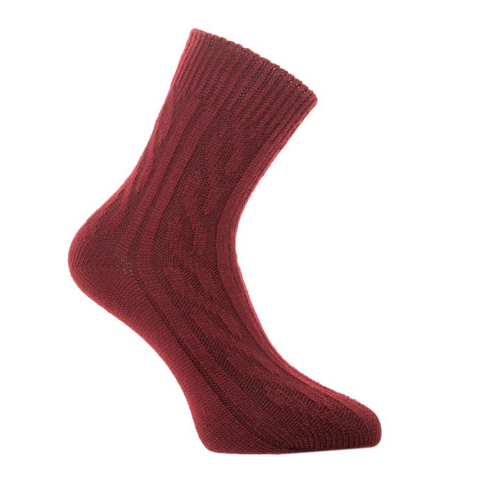Носки женские шерстяные 14С1400 цвет тёмно-бордовый, р-р 23