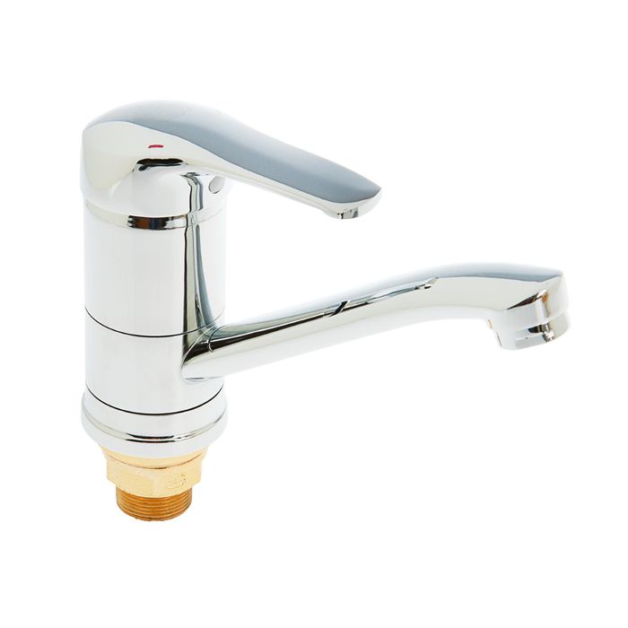 Смеситель для кухни RMS SL50-004FBS-15, однорычажный, короткий поворотный излив, хром