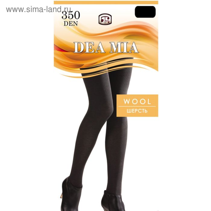 Колготки женские DEA MIA WOOL 350 ден цвет чёрный, р-р 2