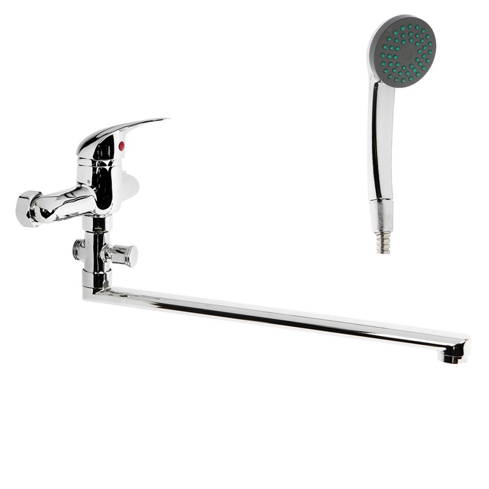 Смеситель для ванны KOMRAD/BRAVO S21-006, однорычажный, душевая лейка и шланг