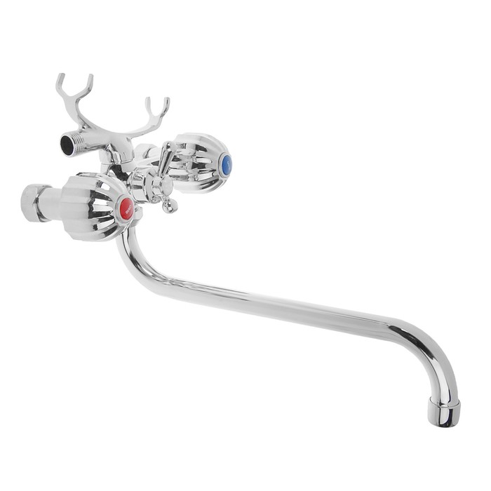 Смеситель для ванны BRAVO 143 MASTER 02, двухрычажный, душевая лейка и шланг