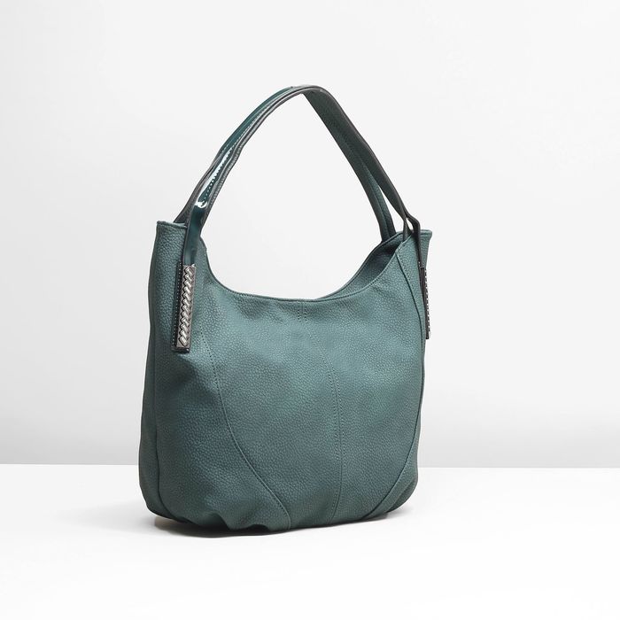 Сумка женская на молнии, 1 отдел с перегородкой, наружный карман, цвет зелёный