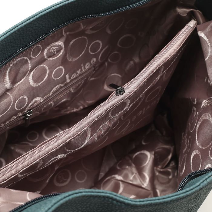 Сумка женская на молнии, 1 отдел с перегородкой, наружный карман, цвет зелёный