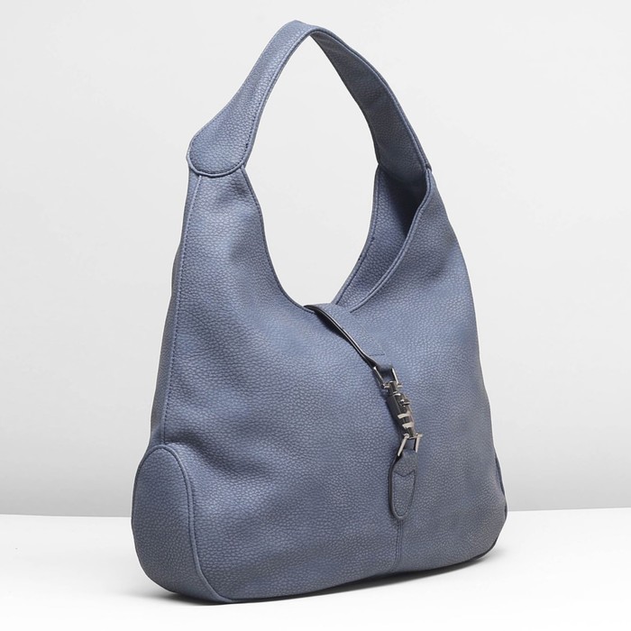 Сумка женская на молнии, 1 отдел с перегородкой, наружный карман, цвет синий