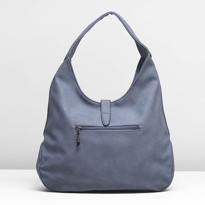 Сумка женская на молнии, 1 отдел с перегородкой, наружный карман, цвет синий