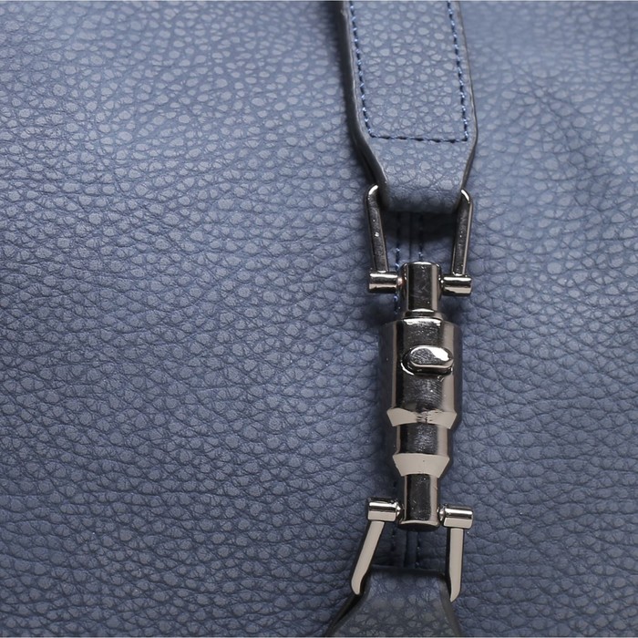 Сумка женская на молнии, 1 отдел с перегородкой, наружный карман, цвет синий