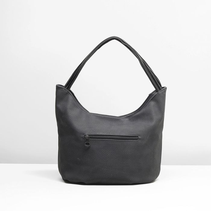 Сумка женская на молнии, 1 отдел с перегородкой, наружный карман, цвет чёрный