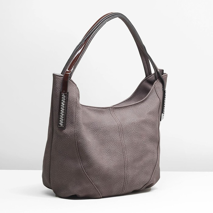 Сумка женская на молнии, 1 отдел с перегородкой, наружный карман, цвет коричневый