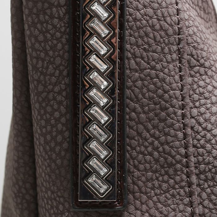 Сумка женская на молнии, 1 отдел с перегородкой, наружный карман, цвет коричневый