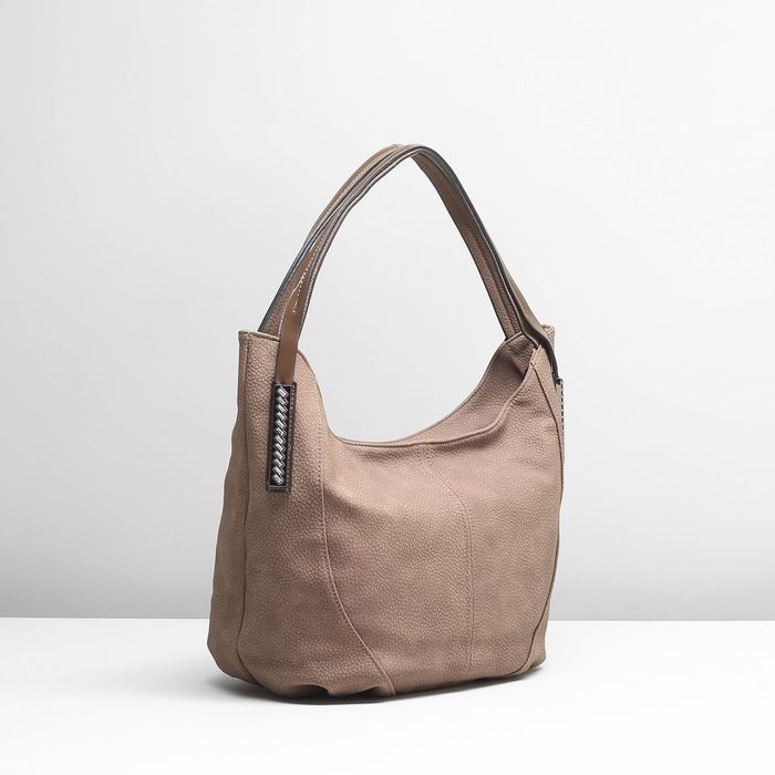 Сумка женская на молнии, 1 отдел с перегородкой, наружный карман, цвет кофе с молоком