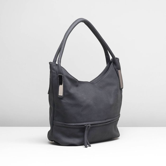 Сумка женская на молнии, 1 отдел с перегородкой, наружный карман, цвет чёрный