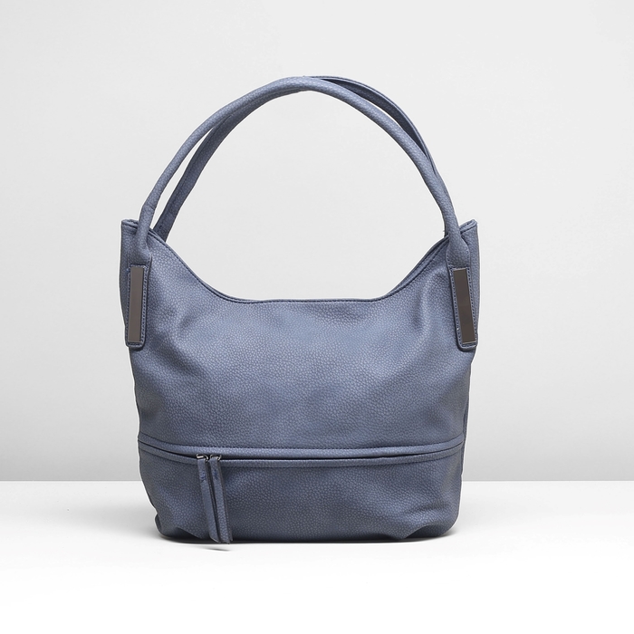 Сумка женская на молнии, 1 отдел с перегородкой, наружный карман, цвет синий