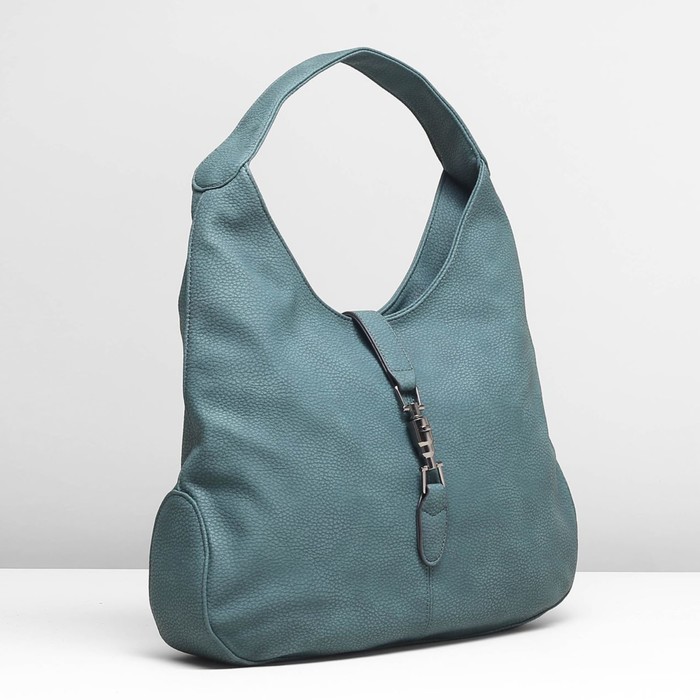 Сумка женская на молнии, 1 отдел с перегородкой, наружный карман, цвет зелёный