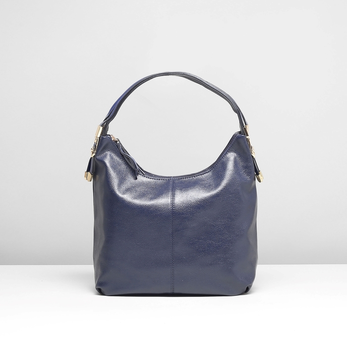 Сумка женская на молнии, 2 отдела, цвет синий