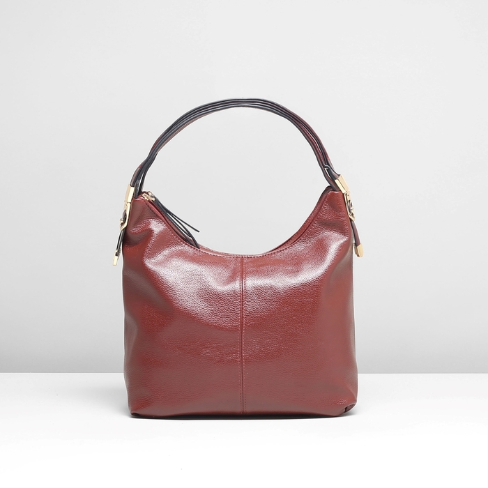 Сумка женская на молнии, 2 отдела, цвет рыжий