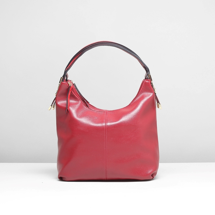 Сумка женская на молнии, 2 отдела, цвет бордовый