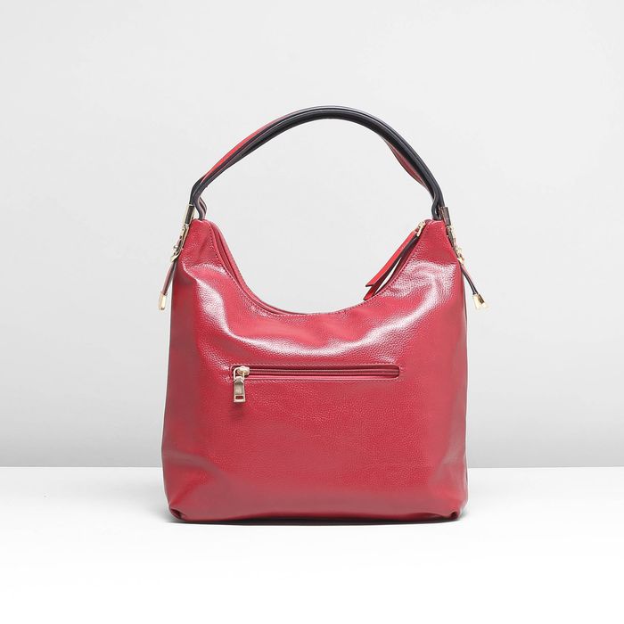 Сумка женская на молнии, 2 отдела, цвет бордовый