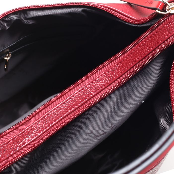 Сумка женская на молнии, 2 отдела, цвет бордовый