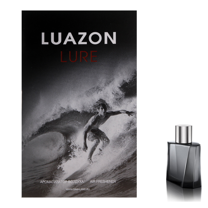 Автоароматизатор подвесной в бутылке в открытке "Luazon Lure", парфюм