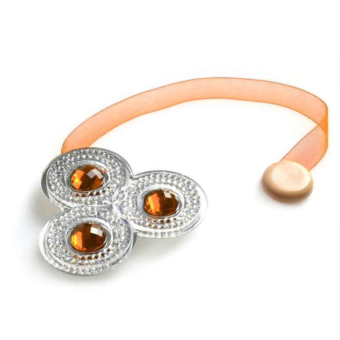 Подхват для штор на ленте "Трио", цвет кофейный