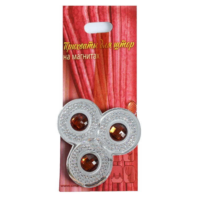 Подхват для штор на ленте "Трио", цвет кофейный