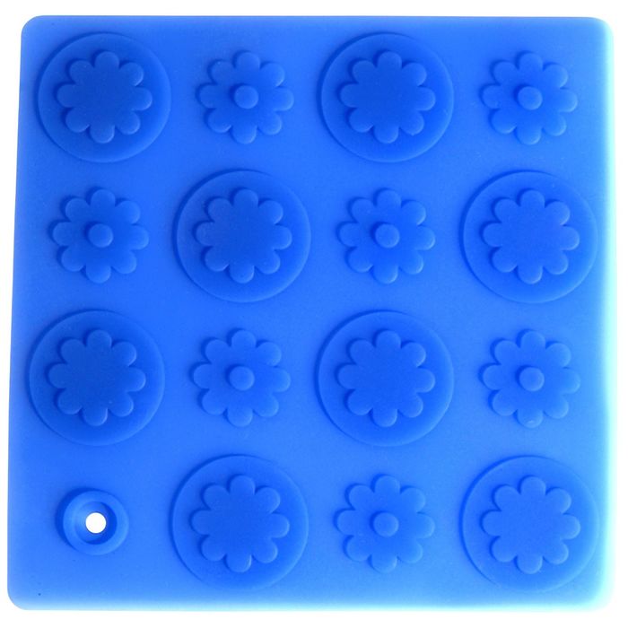 Прихватка подставка "Цветы" Silicone 17,8х17,8