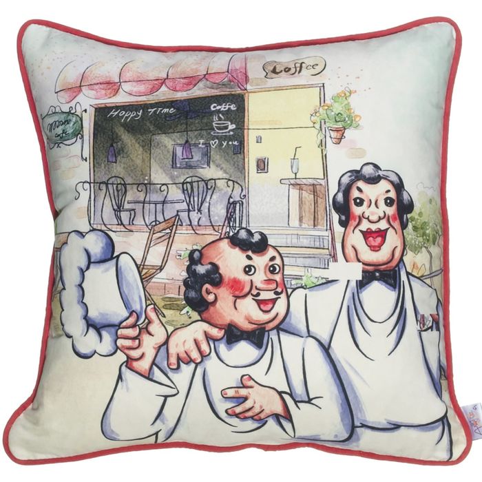 Чехол для декоративной подушки "Ресторан Голубая лагуна", размер 45х45 см