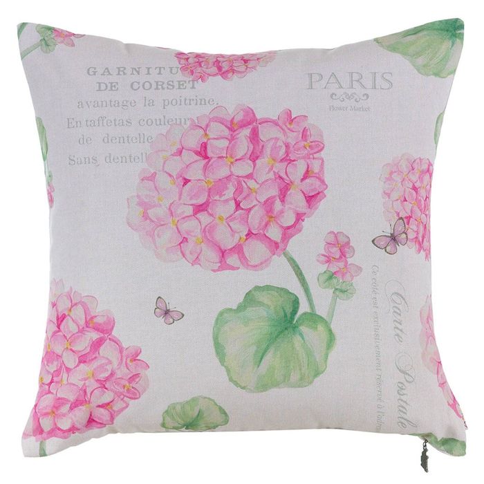 Чехол для декоративной подушки "Розовая гортензия", размер 45х45 см