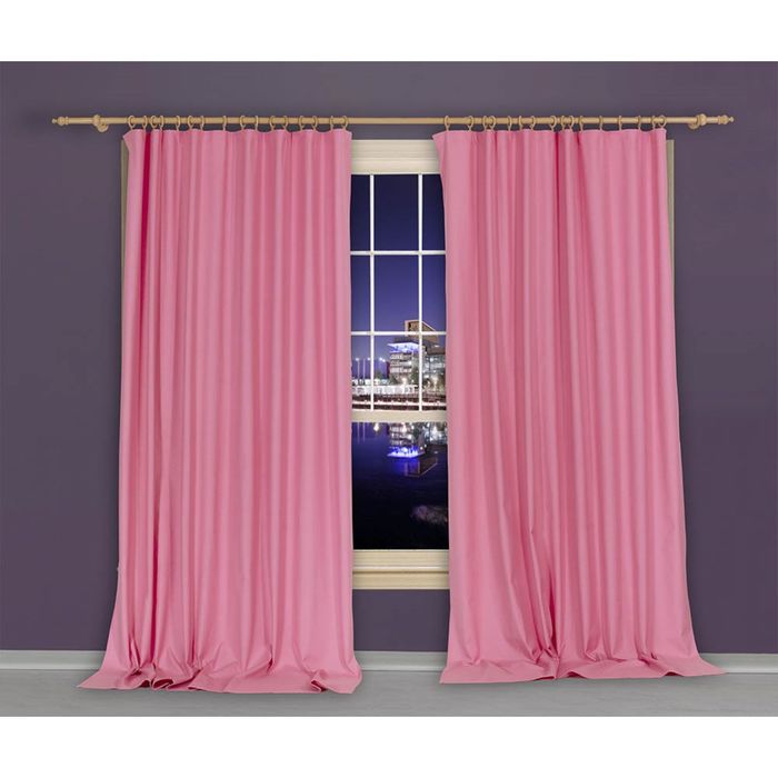 Однотонная штора "Роза", размер 170х270 см, цвет розовый