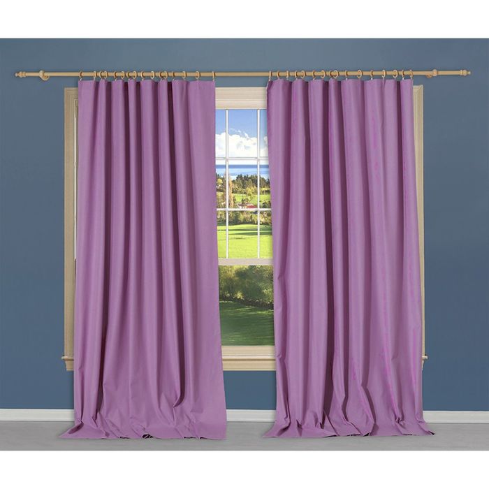 Однотонная штора "Орхидея", размер 170х270 см, цвет сиреневый