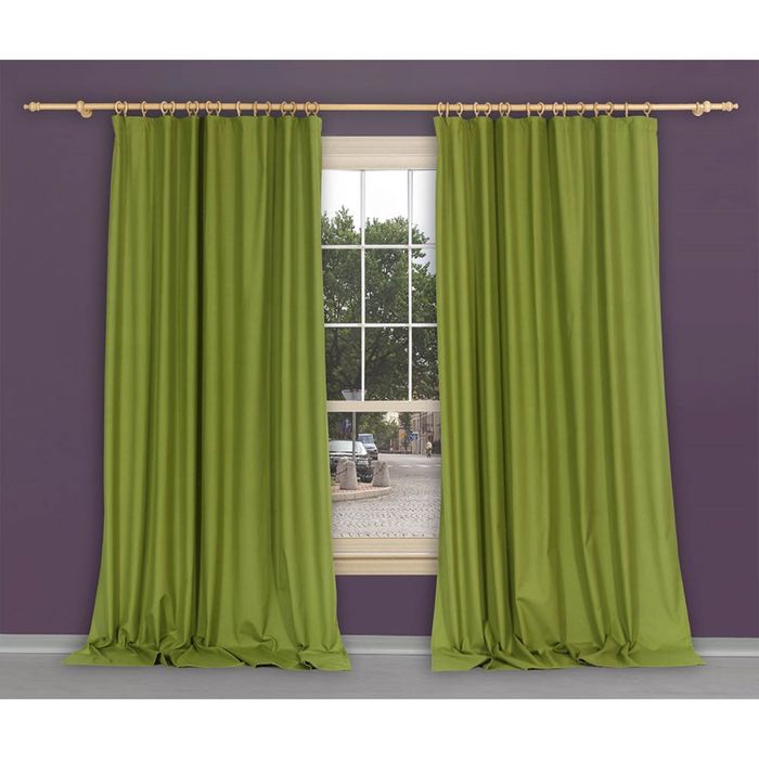 Однотонная штора "Ирландский мох", размер 170х270 см, цвет зелёный