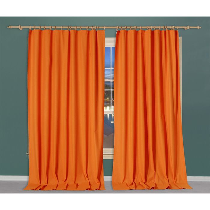 Однотонная штора "Оранж", размер 170х270 см, цвет оранжевый