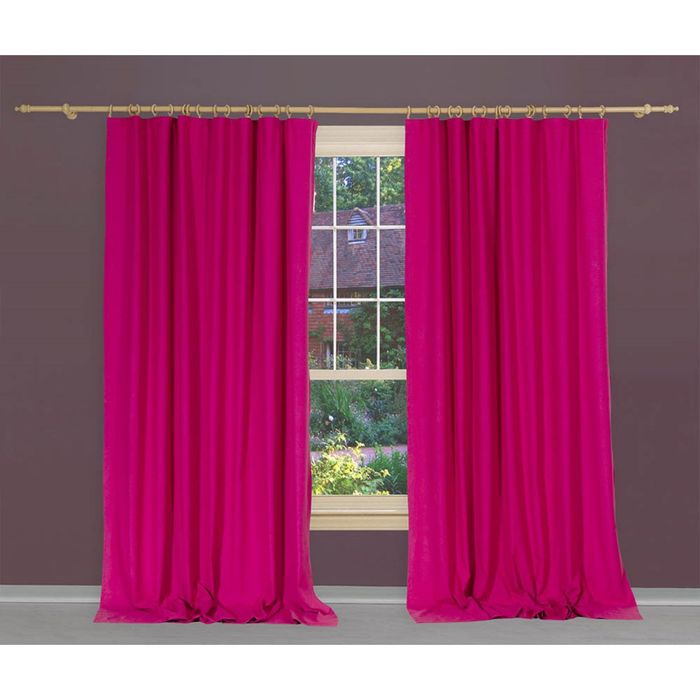 Однотонная штора "Фукси", размер 170х270 см, цвет малиновый