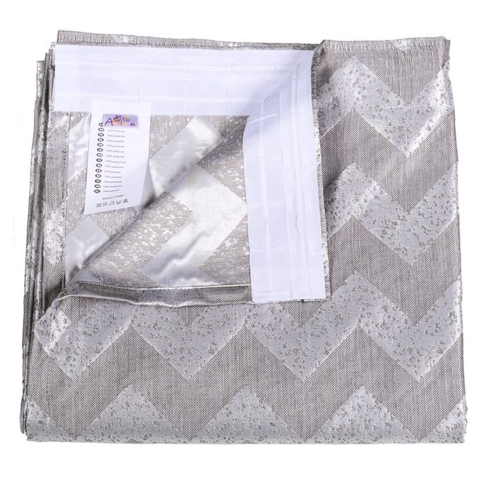 Штора жаккард "Exclusive gray", размер 200х270 см, цвет серый