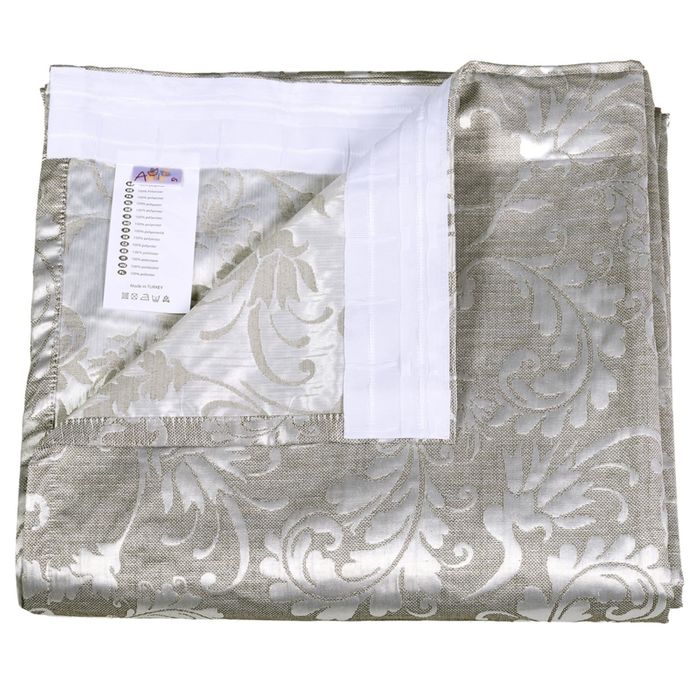 Штора жаккард "'Classical gray", размер 145х270 см, цвет светло-серый