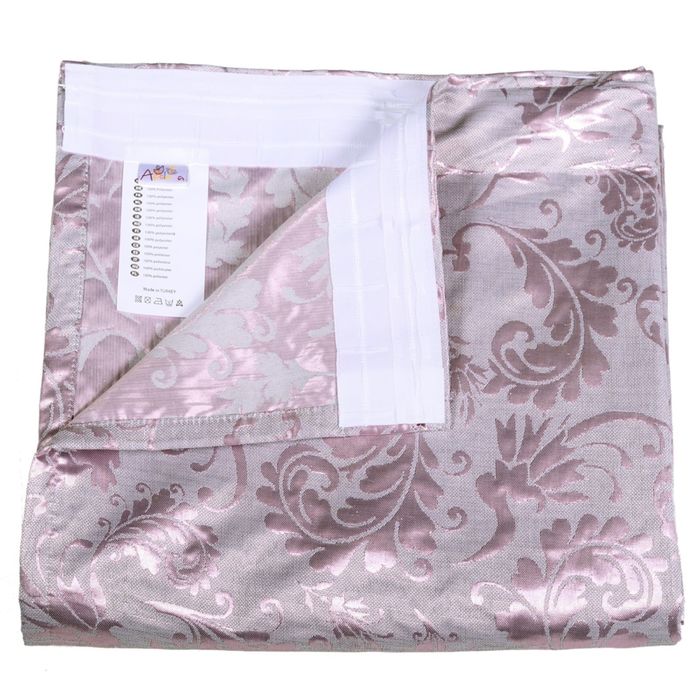 Штора жаккард "Classical rose", размер 200х270 см, цвет розовый