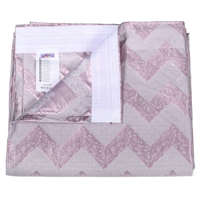 Штора жаккард "Exclusive rose", размер 145х270 см, цвет розовый