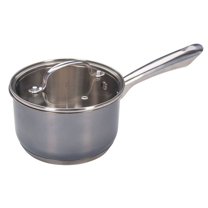 Ковш 1,9л со крышка со стеклом 16х9,5 см Linea AURA