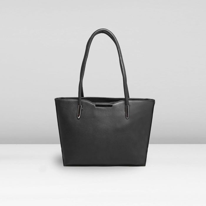 Сумка женская на молнии, 1 отдел с перегородкой, наружный карман, цвет чёрный