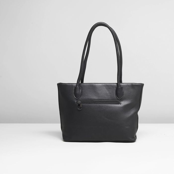 Сумка женская на молнии, 1 отдел с перегородкой, наружный карман, цвет чёрный