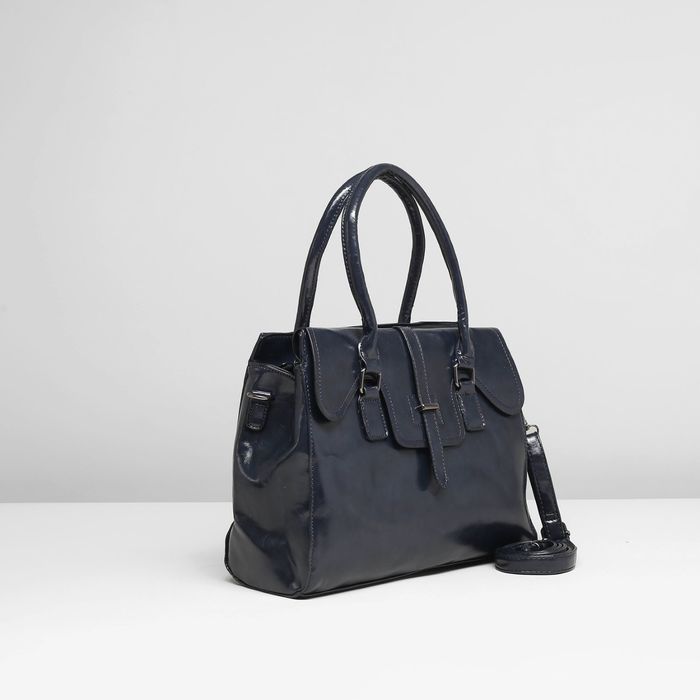 Сумка женская на молнии, 1 отдел с перегородкой синий