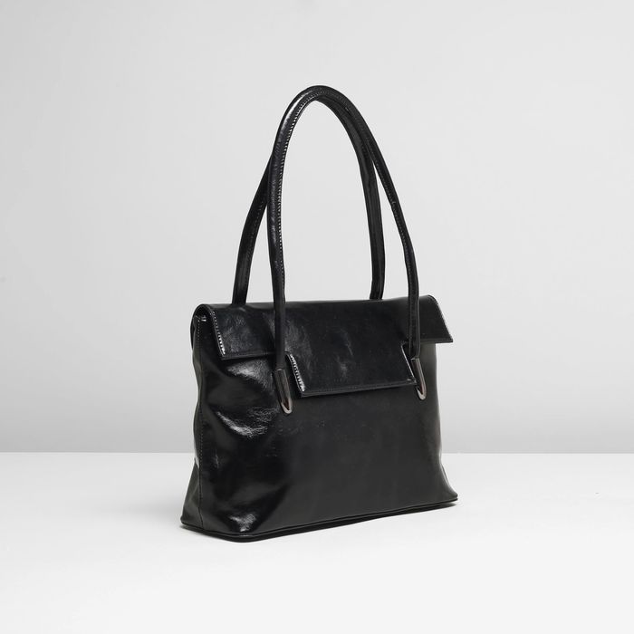 Сумка женская на молнии, 1 отдел с перегородкой, наружный карман, цвет чёрный