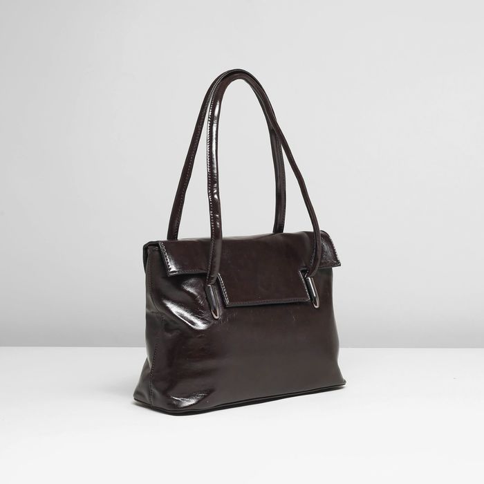 Сумка женская на молнии, 1 отдел с перегородкой, наружный карман, цвет коричневый