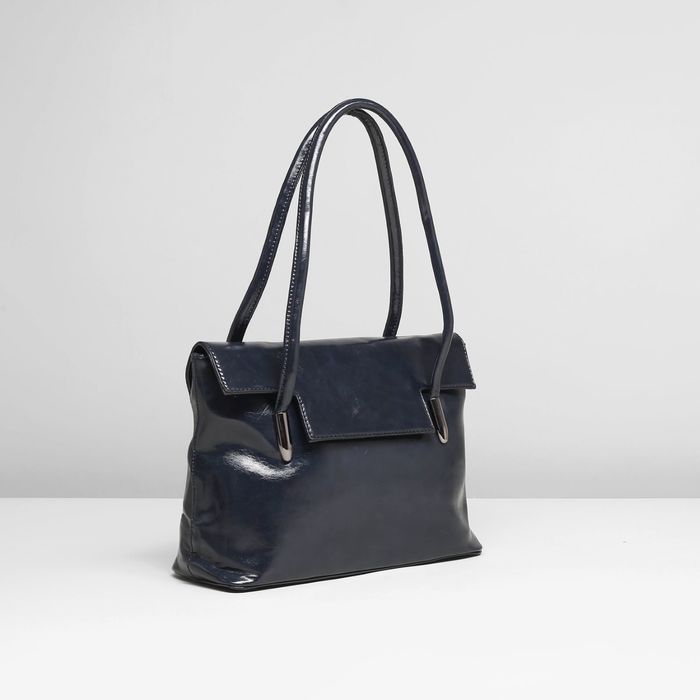 Сумка женская на молнии, 1 отдел с перегородкой, наружный карман, цвет синий