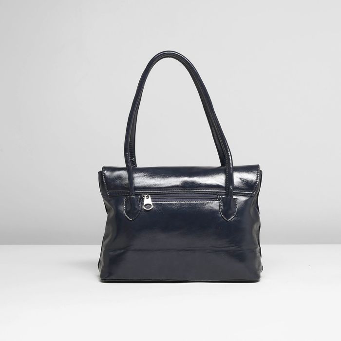 Сумка женская на молнии, 1 отдел с перегородкой, наружный карман, цвет синий